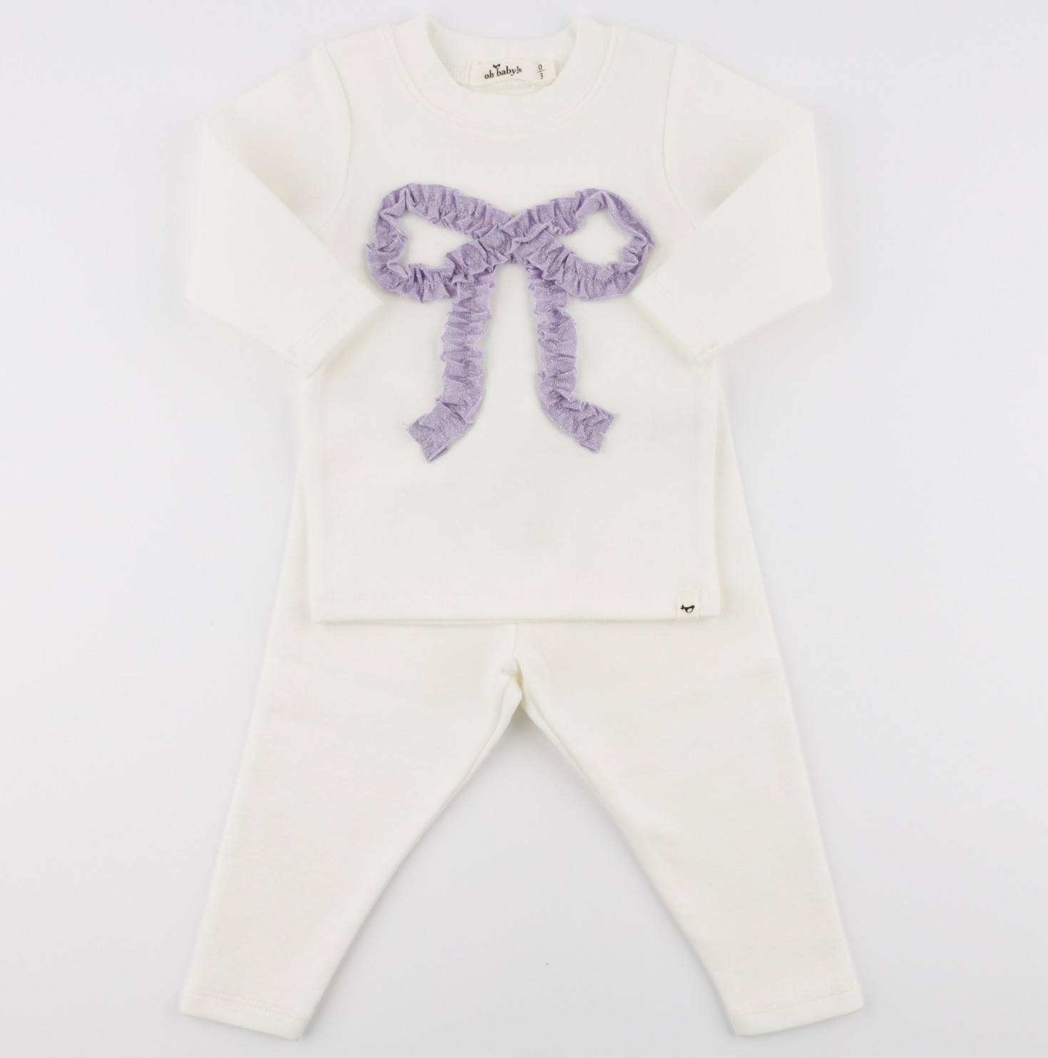 Ruffle Bow Lavender Set